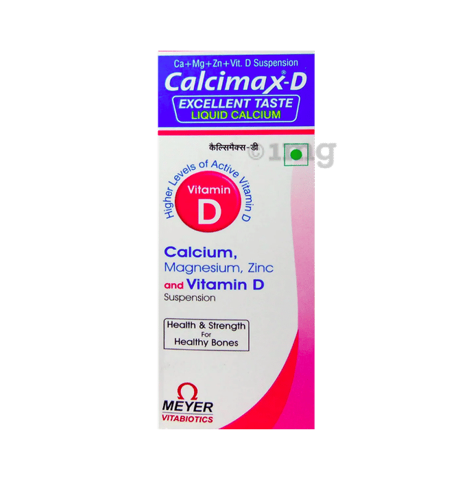 Calcimax D Suspension Buy Bottle Of 0 Ml Suspension At Best Price In India 1mg