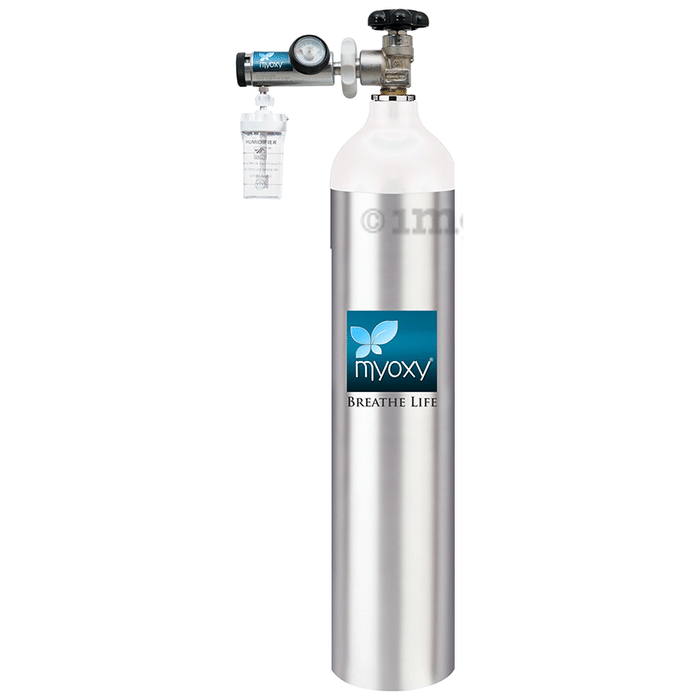 MyOxy Light Weight Portable Oxygen Cylinder 675 Litres with Humidifier