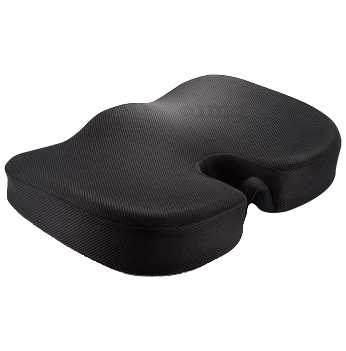 The White Willow Coccyx Orthopedic Seat Cushion Black Hard Foam