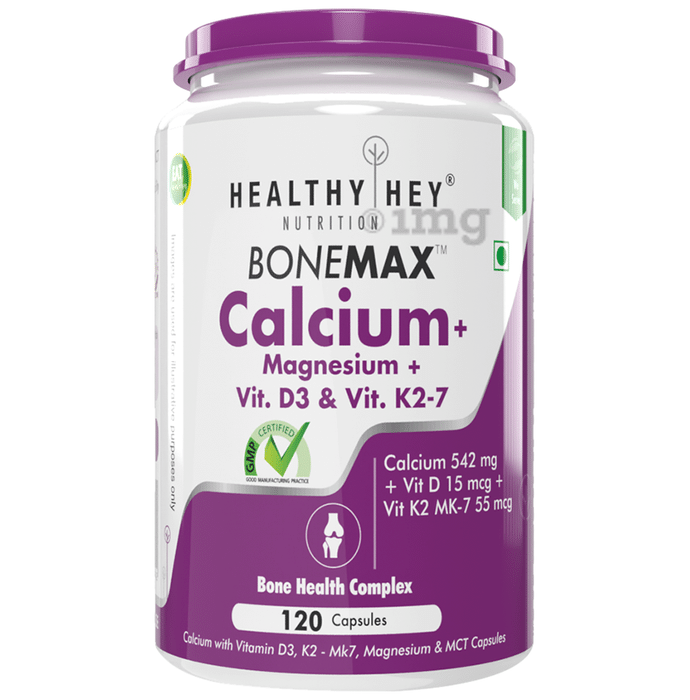HealthyHey Nutrition Bonemax Calcium+Magnesium+Vit D3 & Vit K2 7 Capsule