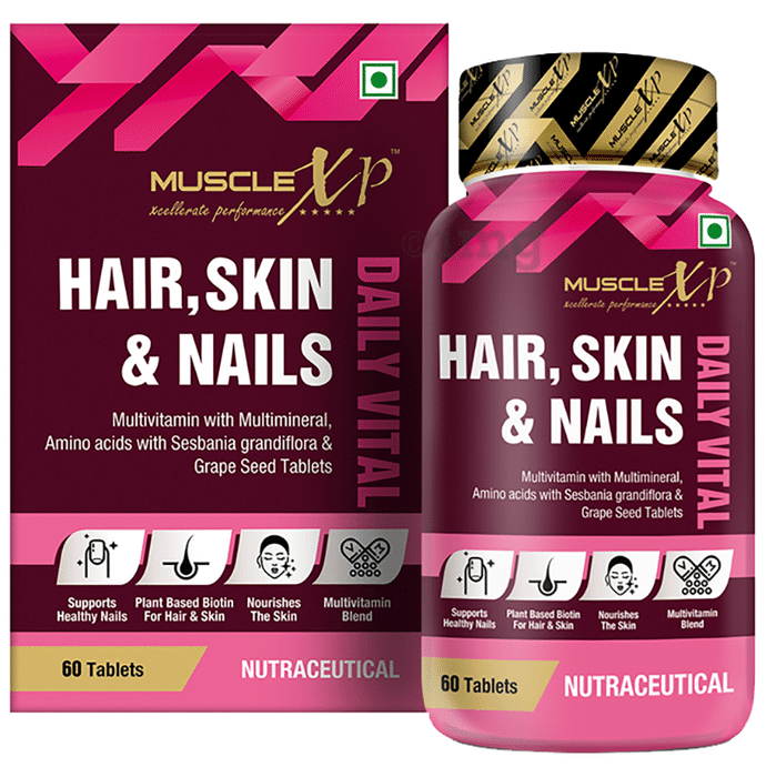 MuscleXP Hair, Skin & Nails Multivitamin Tablet