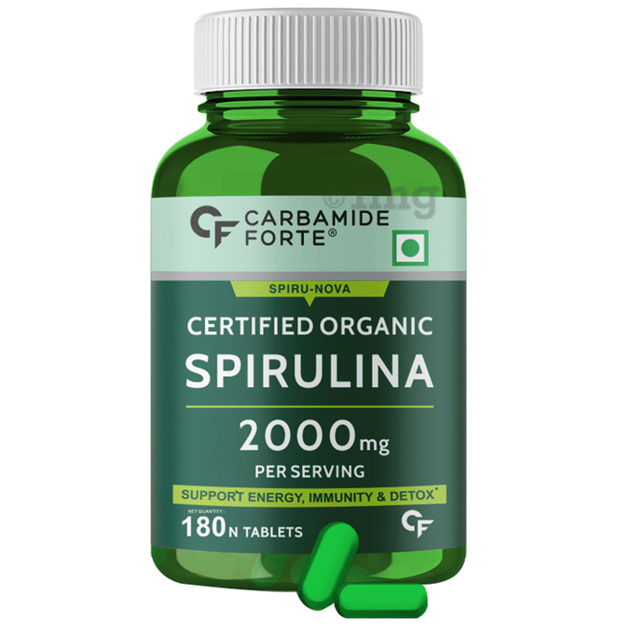 Carbamide Forte Certified Organic Spirulina 2000mg Vegetarian Tablet