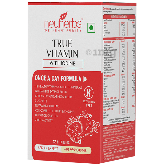 Neuherbs True Vitamin with Iodine Tablet (30 Each)