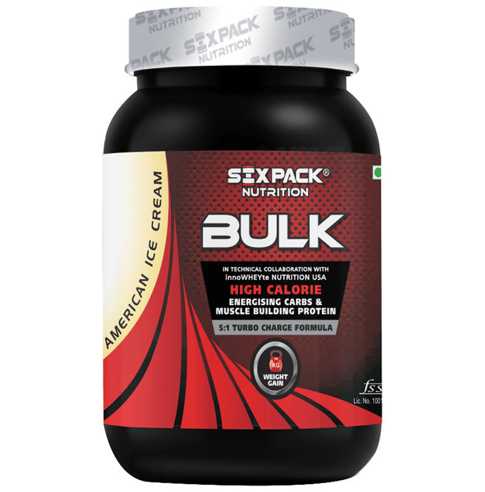 Sixpack Nutrition Bulk Weight Gainer Protein Powder American Ice Cream