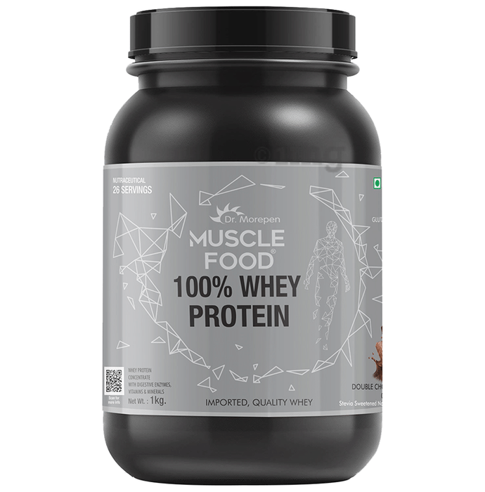 Dr. Morepen Muscle Food 100% Whey Protein Powder Double Chocolate Gluten Free