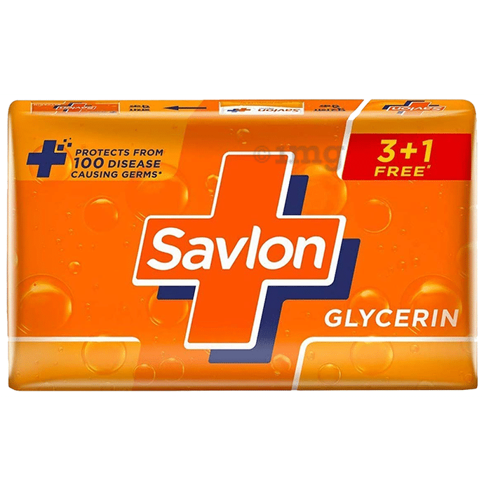 Savlon Glycerin Soap 125gm Each (Buy 3 Get 1 Free)