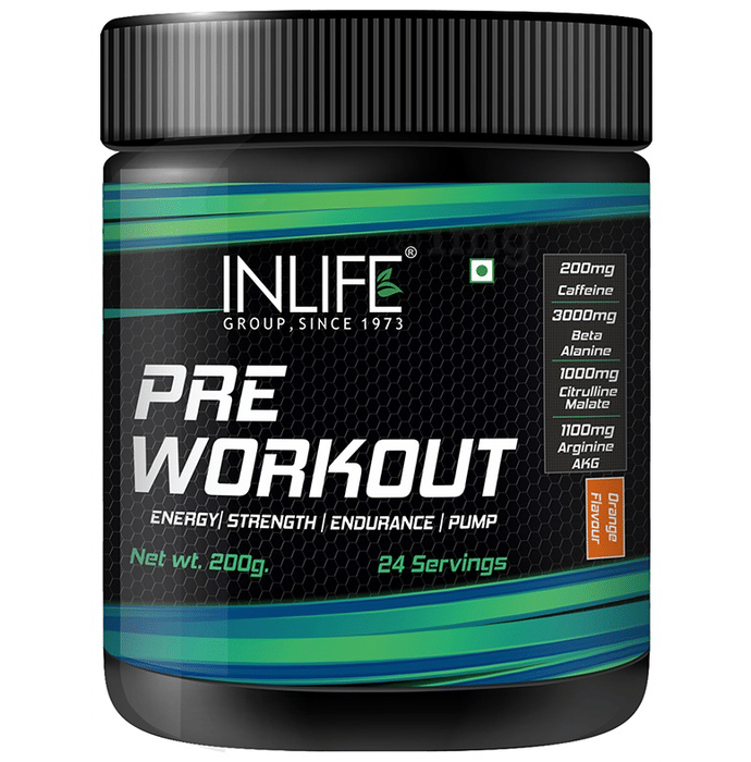 Inlife Pre Workout Orange Buy jar of 200 gm Powder at best price in