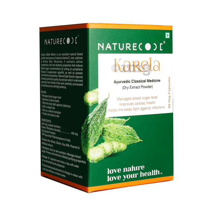 Nature Code Karela Veg Capsule Buy bottle of 60 vegicaps at best price