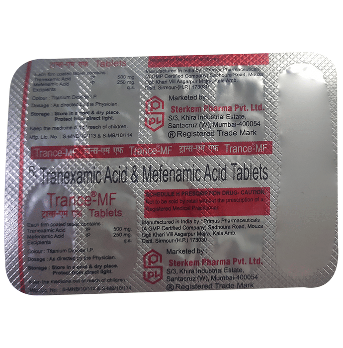 Trance Mf 500mg 250mg Tablet View Uses Side Effects Price And Substitutes 1mg