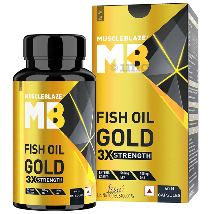 MuscleBlaze Fish Oil Gold Soft Gelatin Capsule