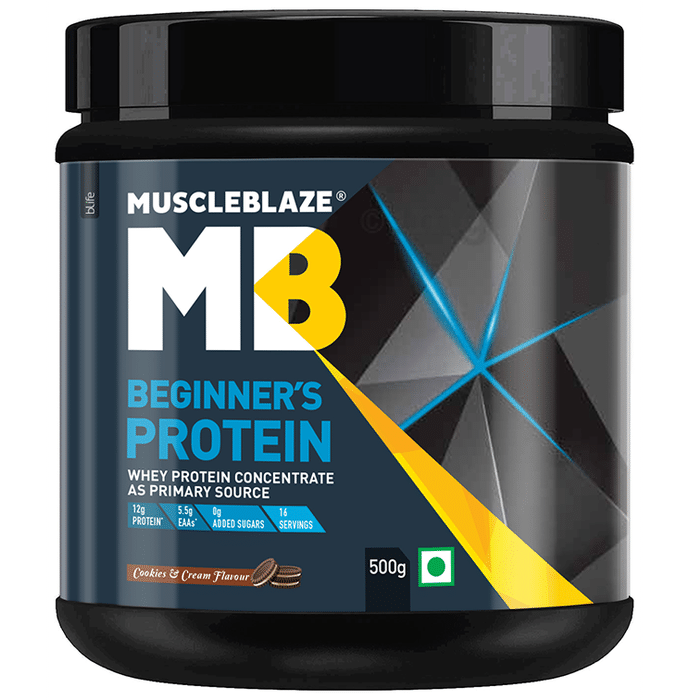 MuscleBlaze MB Beginner's Whey Protein Concentrate Powder Cookies & Cream