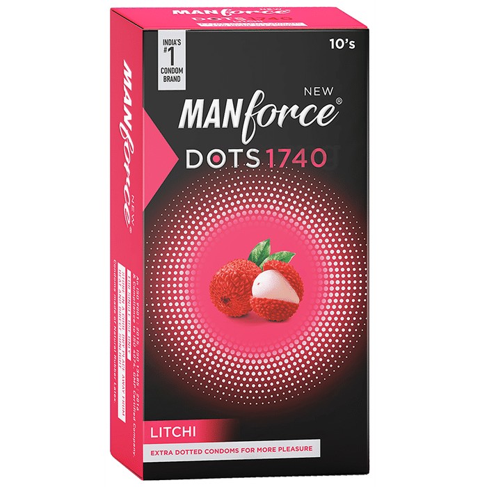Manforce Super Manforce 1500 Dots Condom Litchi