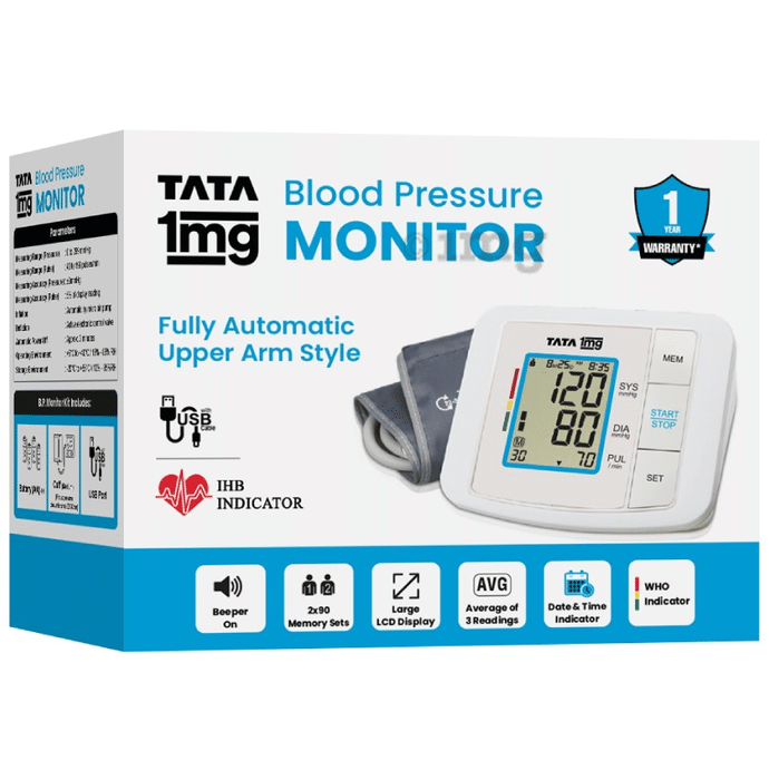 Tata 1mg Blood Pressure Monitor Fully Automatic