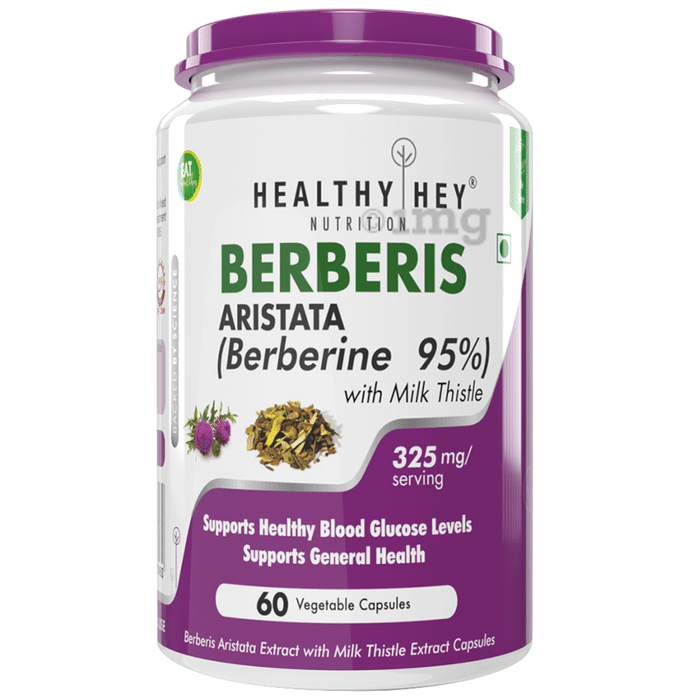 HealthyHey Berberis with Milk Thistle 300mg Vegetable Capsules