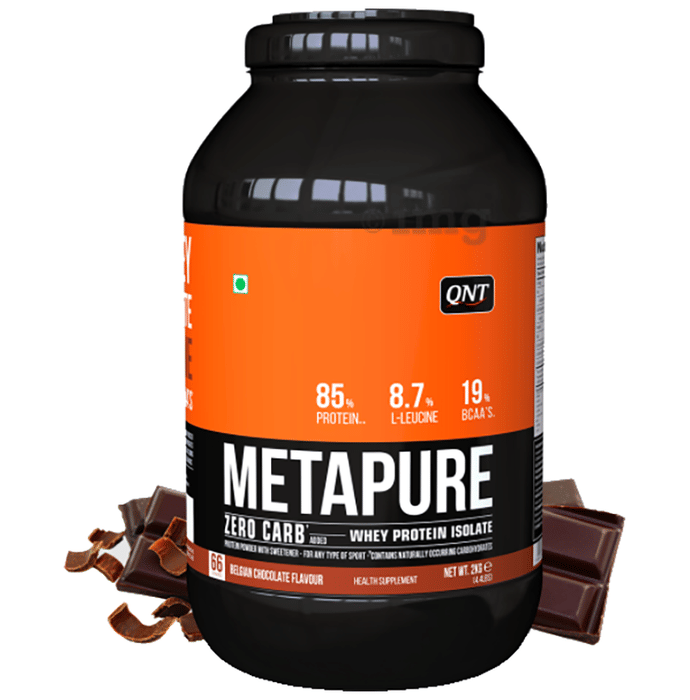 QNT Metapure Zero Carb 100 Whey Protein Isolate Powder Belgian
