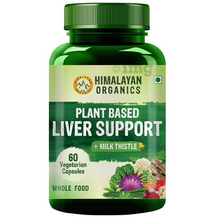 Himalayan Organics Plant Based Liver Support + Milk Thistle Vegetarian Capsule