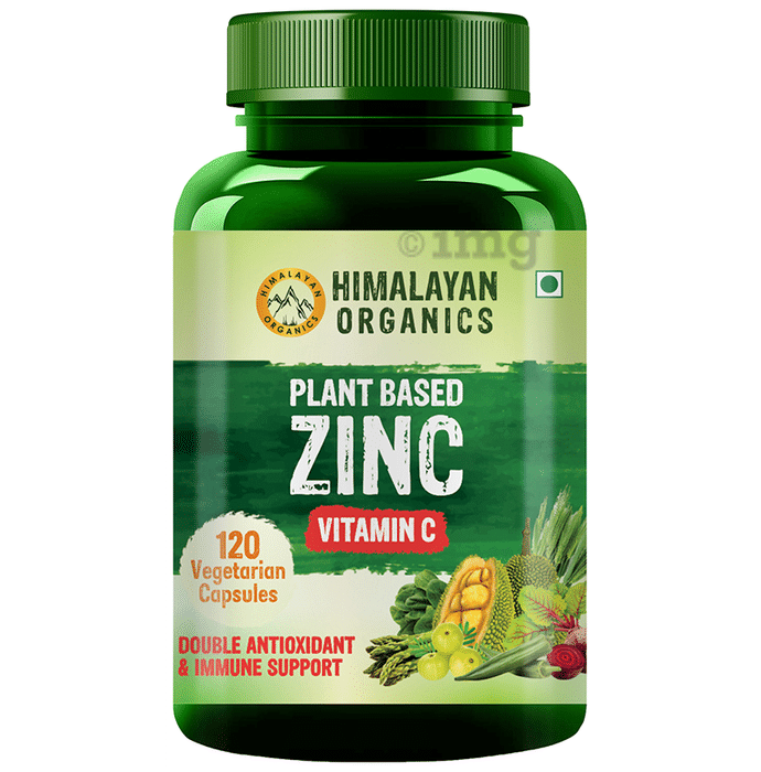 Himalayan Organics Plant Based Zinc Vitamin C Vegetarian Capsule