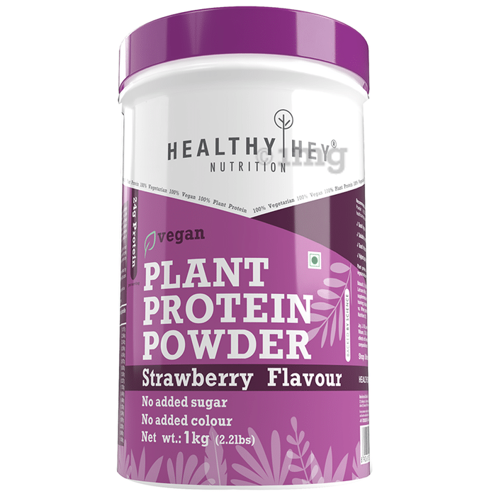 HealthyHey Nutrition Vegan Plant Protein Powder Strawberry ...