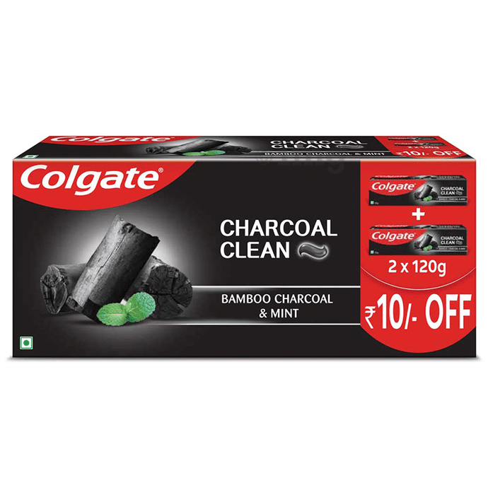 Colgate Charcoal Clean Toothpaste (120gm Each)