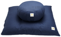 Sarveda Combo Pack of Zafu & Zabuton Meditation Cushion Navy Blue thumbnail