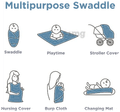 Polka Tots Muslin Cotton Swaddles Mini Hearts & Cupid White thumbnail