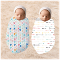 Polka Tots Muslin Cotton Swaddles Mini Hearts & Cupid White thumbnail