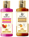 Khadi Care Combo Pack of Herbal Rose and Honey & Herbal Woody Sandal and Honey Body Wash (210ml Each) thumbnail