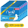 Niine Naturally Soft Pads (6 Each) with Biodegradable Disposal Bag Inside Free XL thumbnail