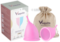 Vaquita Ergonomic Design Menstrual Cup with Jute Pouch Large Pink thumbnail