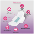 Pinq Polka Hot Pink Premium Ultra Thin Sanitary Pads XXL thumbnail