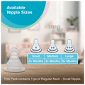 Vega Baby & Mom 0+ Month Baby Nipple Regular Neck Small thumbnail