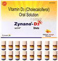 Zynano D3-Cholecalciferol Oral Solution,Vitamin D3 Shots,D3 Liquid,D3 Syrup,Sugar free (5ml each) Mango Alphonso thumbnail
