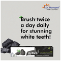 Dr. Morepen Active Smile Charcoal Teeth Whitening Toothpaste Mint Bamboo Toothbrush Inside thumbnail