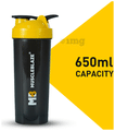 Muscleblaze BPA-Free (650ml) Shaker Yellow & Black thumbnail