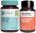 HK Vitals Combo Pack of Multivitamin Men Tablet (30) & Fish Oil Capsule (30) thumbnail