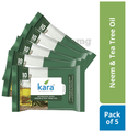 Kara Beauty Refreshing Wipes (10 Each) Neem and Tea Tree Oil thumbnail