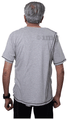 Haxor Men's V Neck Open Back 3/4 Length Sleeve Adaptive Tshirt Grey XL thumbnail