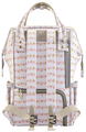 Polka Tots Stylish Multifunctional Rainbow Diaper Bag for Mothers Travel With Pouch Peach thumbnail