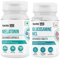 Combo Pack of Tata 1mg Glucosamine HCL Advanced Tablets (60) & Melatonin Advanced Capsules (30) thumbnail