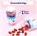 Gritzo Combo Pack of Supermilk 8-12 Yrs Double Chocolate Flavour (1kg) and Super Gummies Multivitamins for Kids Natural Strawberry Flavour (30) thumbnail