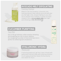 Noiant Combo Pack of Avocado Melt Exfoliating Cleanser 100ml, Cucumber Purifying Mist 100ml & 1% Hyl Moisturizer thumbnail
