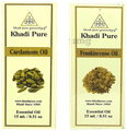 Khadi Pure Combo Pack of Cardamom Oil & Frankincense Oil (15ml Each) thumbnail