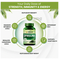 Vlado's Himalayan Organics Spirulina Vegetarian Capsule | Green Super Food for Weight Management thumbnail