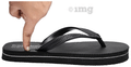 Ortho + Rest Unisex Hawaii Chappal Orthopedic Comfort, Bathroom Rubber Flip-Flops Black 11 thumbnail