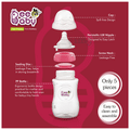 BeeBaby Ease Wide Neck Baby Feeding Bottle with Anti-Colic Soft Silicone Nipple 8 months + Pink thumbnail