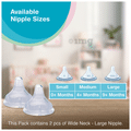 Vega Baby & Mom 9+ Month Baby Nipple Wide Neck Large thumbnail