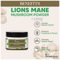 Simply Earth Lion's Mane Mushroom Extract Powder thumbnail