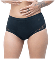 SochGreen Organic Cotton Brief Discharge Undies Black Medium thumbnail
