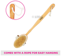 Vega NBA 1/3 Detachable Wooden Bristle Bath Brush with Long Handle thumbnail