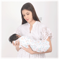 Polka Tots Muslin Cotton Swaddles Flamingo Fingers & Bloomy Bear White thumbnail